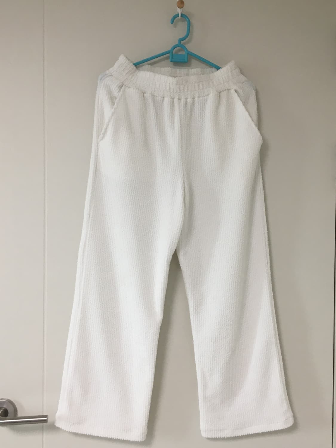 준준스페이스 프릴 밴딩 화이트 팬츠 상품이미지2