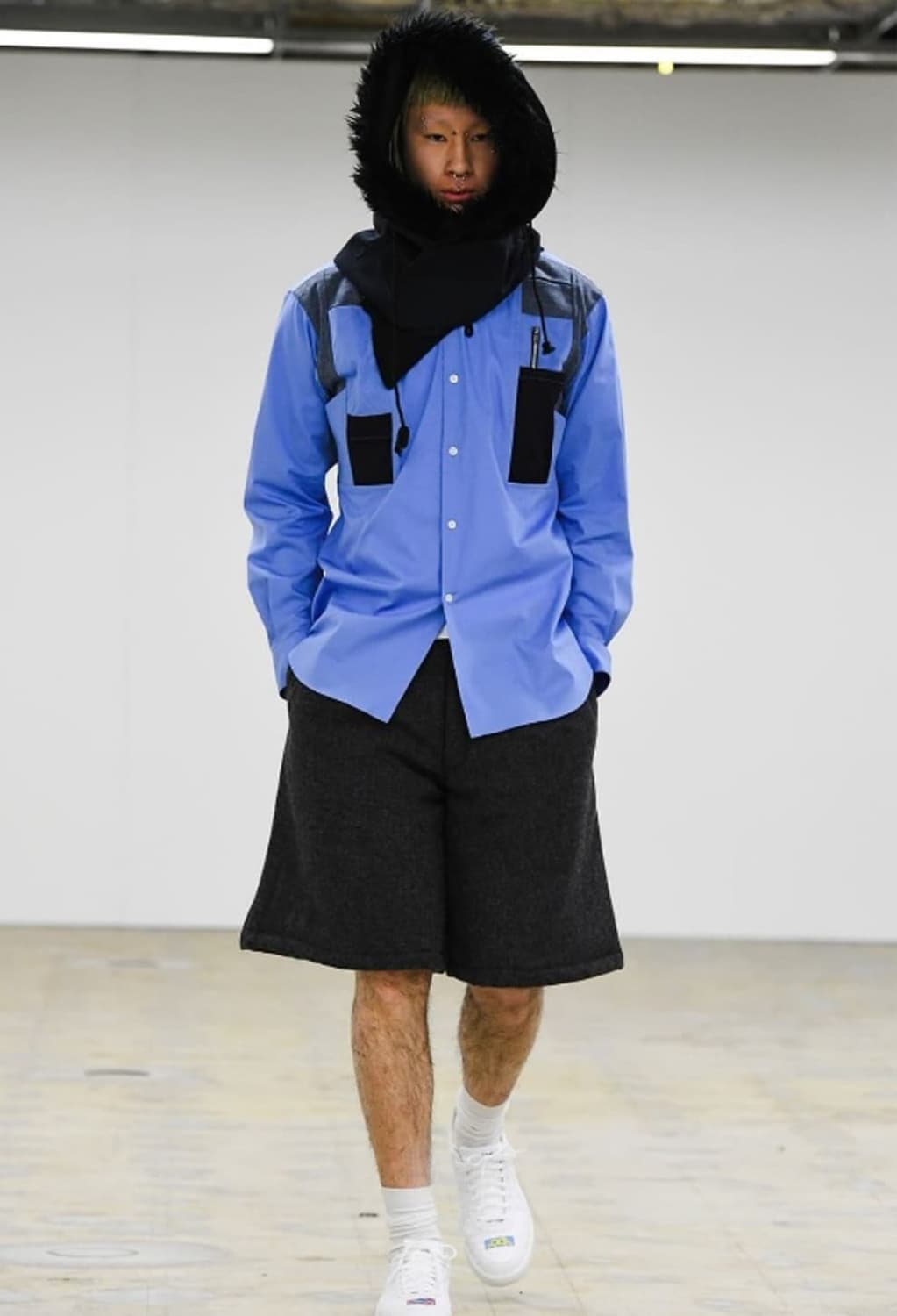 꼼데가르송 셔츠 22AW 퍼 후드 상품이미지6