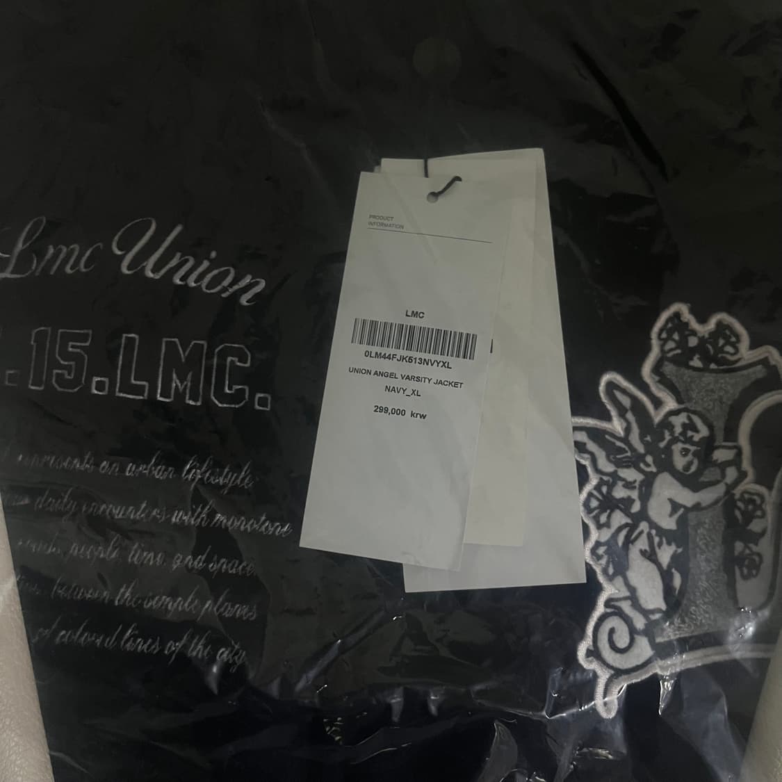 (새상품)LMC 엘엠씨 유니온 엔젤 바시티자켓 블랙 L 상품이미지5