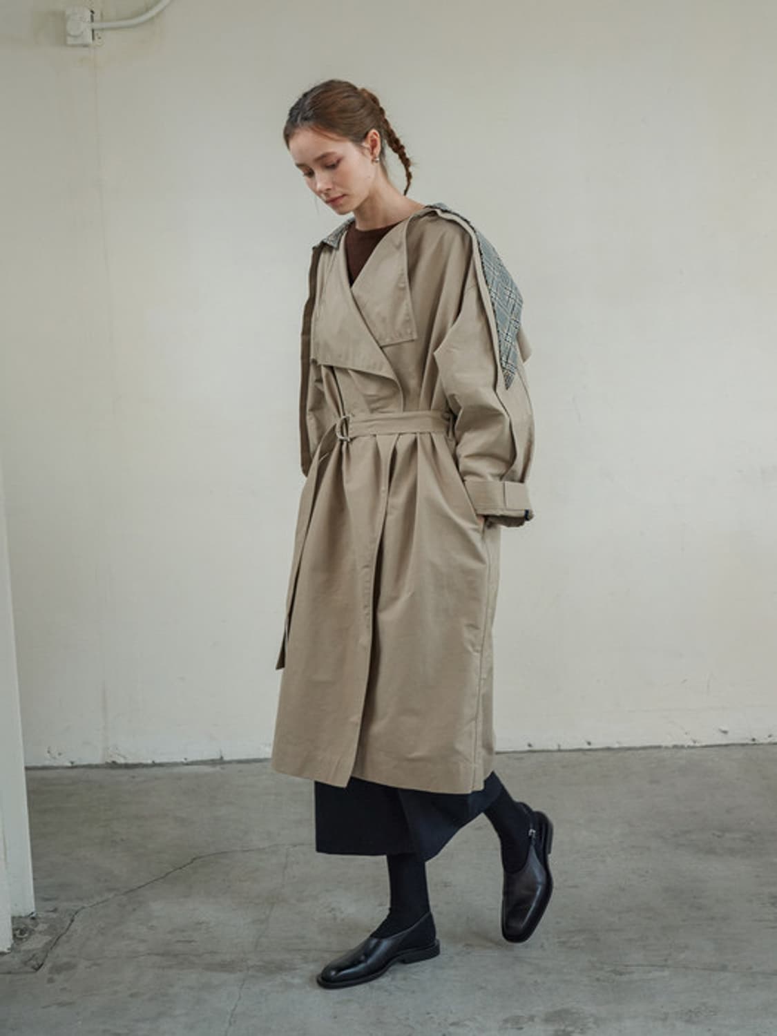 르셀로나 멀티 트렌치 코트 F 카키베이지 상품이미지1