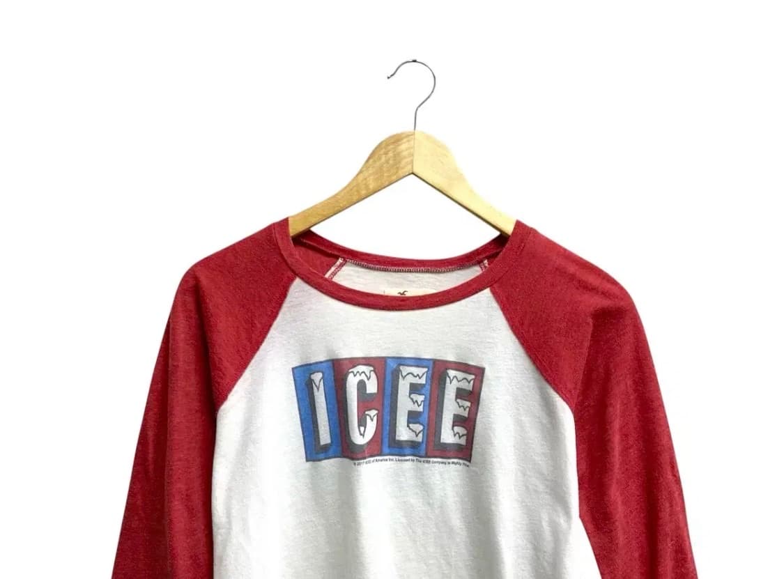 Hollister ICEE 래글런 크롭 티셔츠 S 상품이미지2