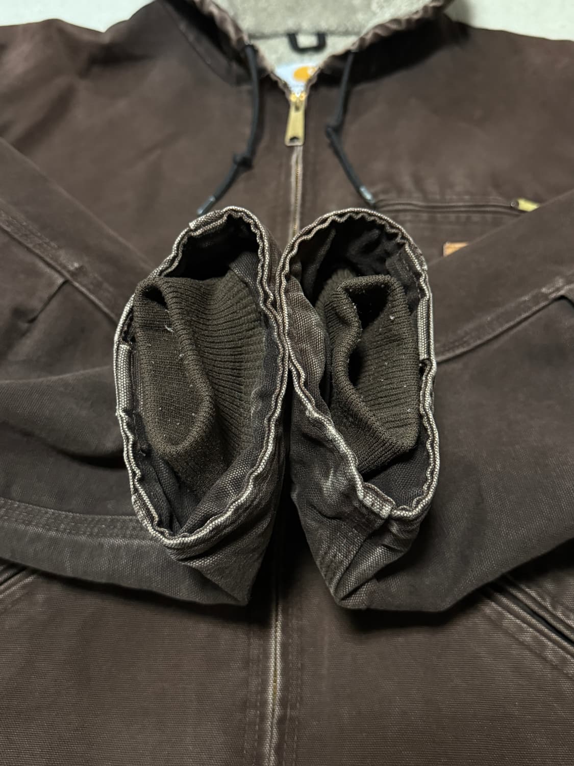 소매상태좋음) 칼하트 시에라 j141 자켓 xl dkb 다크브라운 상품이미지5