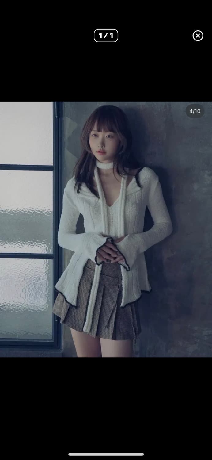 뉴얼린 래빗 머플러 니트 상품이미지1