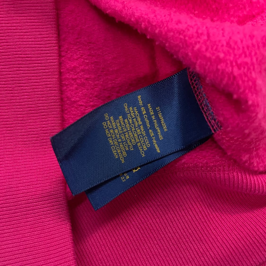 폴로 랄프로렌 포니 로고 후드집업 핑크 상품이미지5