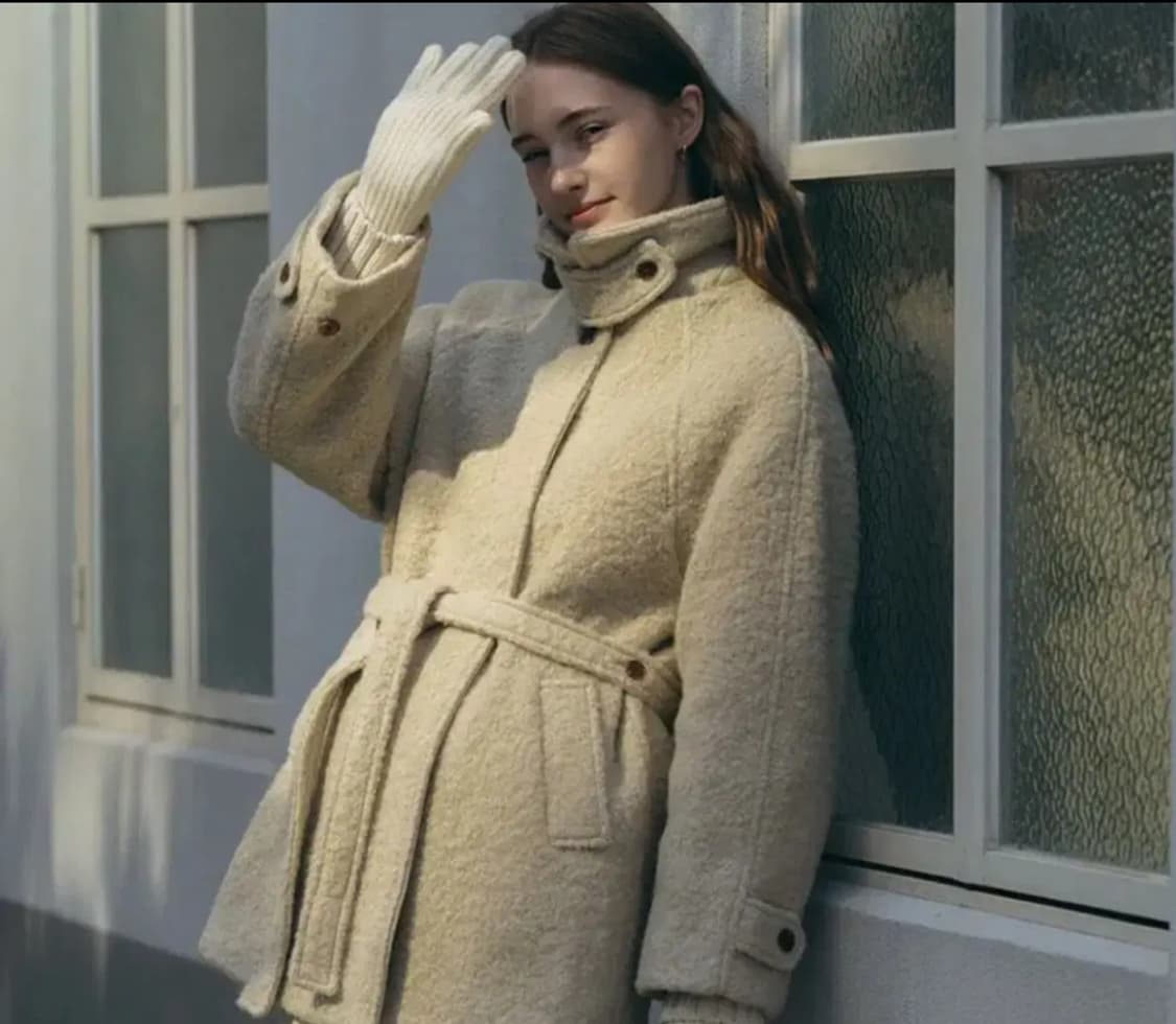 라미네즈 부클 벨티드 코트 boucle belted coat 판매 상품이미지1