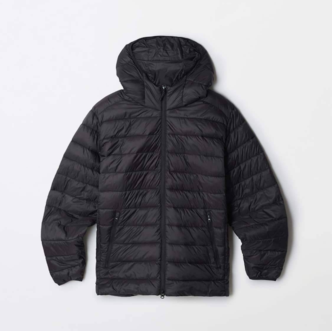 스파오 씬라이트 후드 재킷 경량패딩 블랙 M 상품이미지1