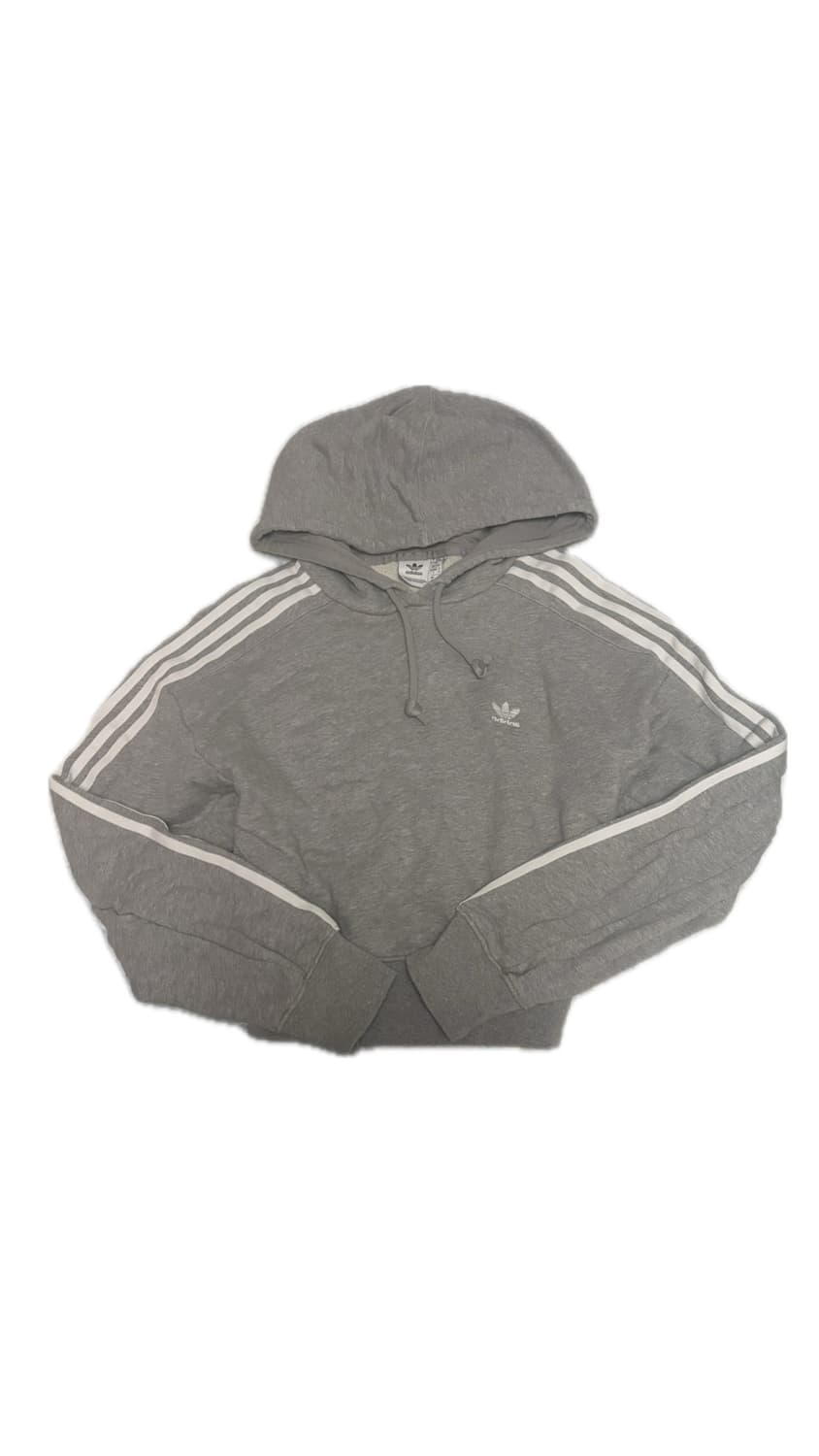 아디다스 그레이 크롭 후드티 상품이미지1