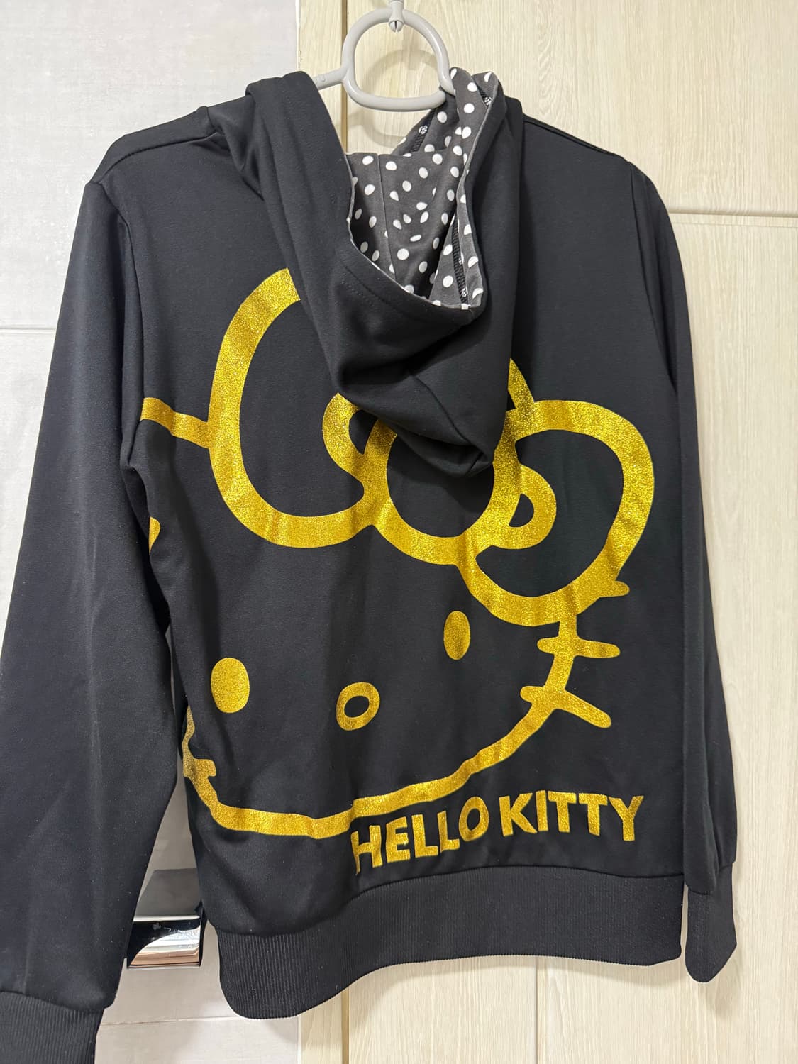 M / 헬로키티 골드 도트 후드집업 상품이미지1