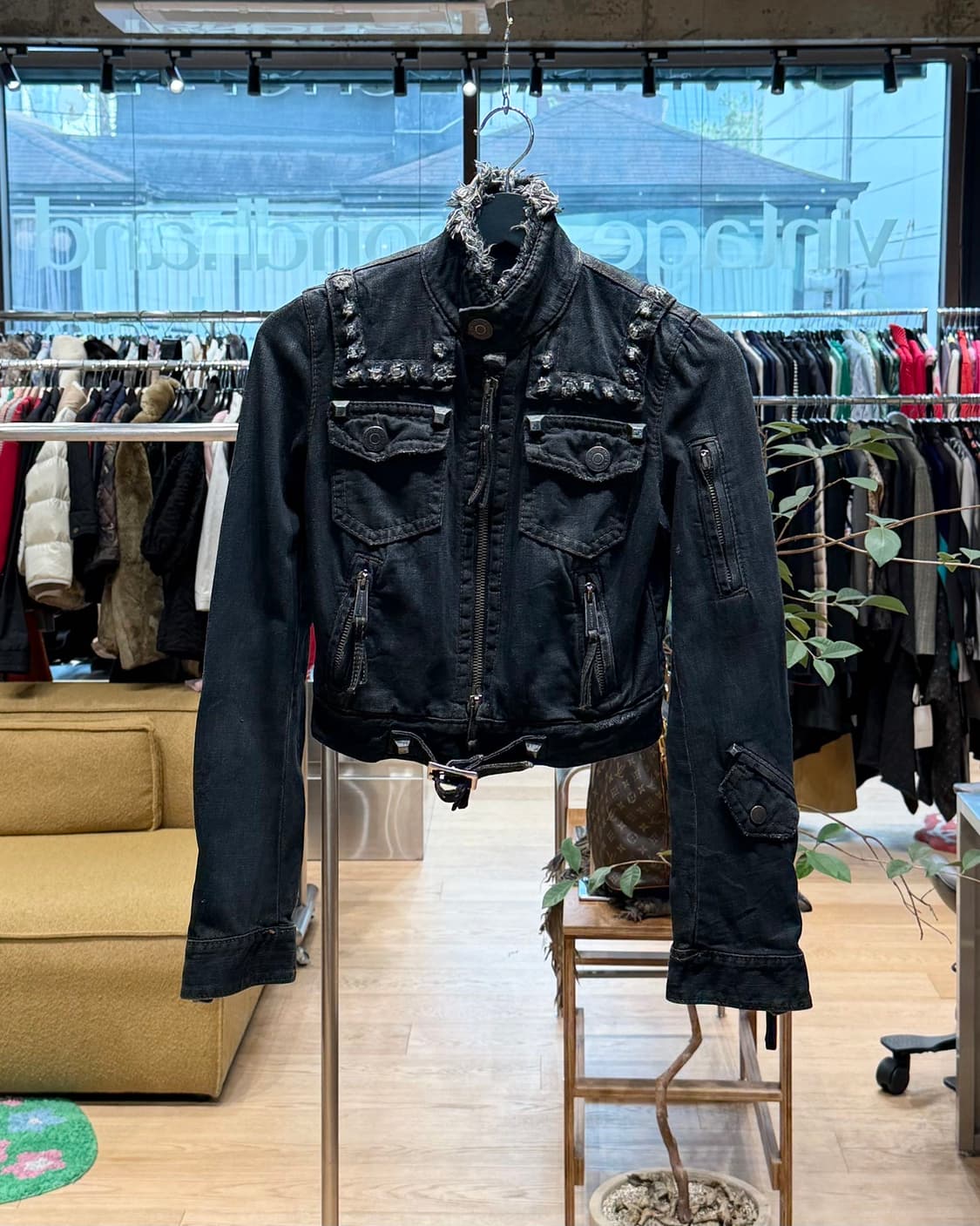 디스퀘어드2 데님 스터드 라이더 자켓  상품이미지1