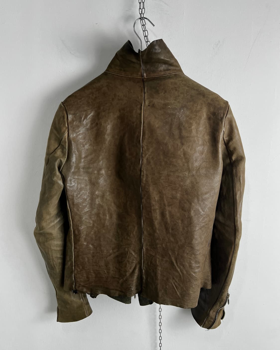 인카네이션 (Incarnation) 바이어스 더블 집업 레더 자켓 상품이미지7