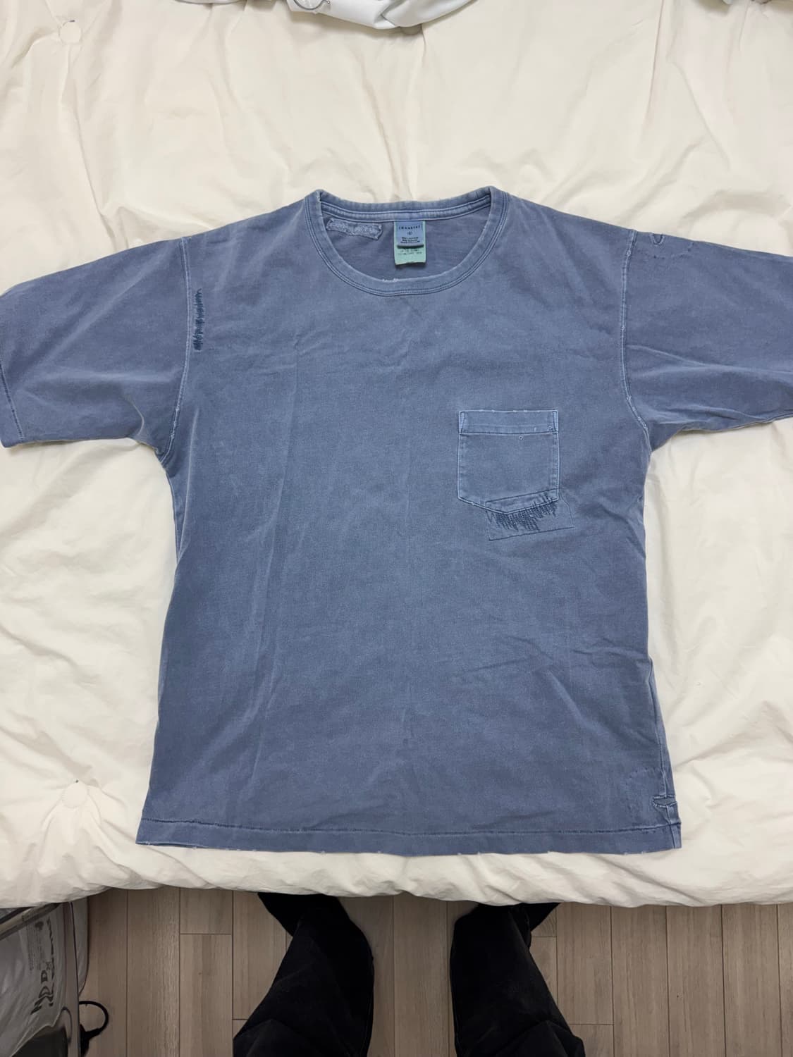 카키스 O.D 리페어드 티셔츠 Faded Navy 2 size 상품이미지2