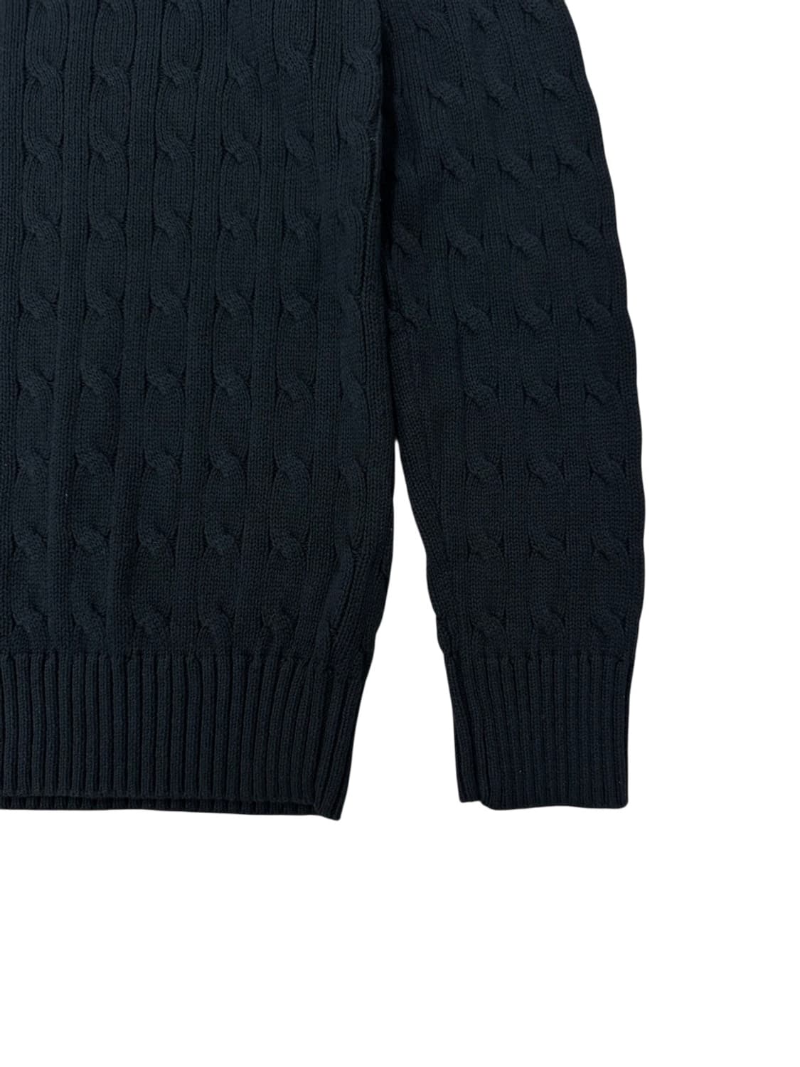 폴로 케이블 꽈배기 니트 블랙 (여성M추천)  상품이미지4