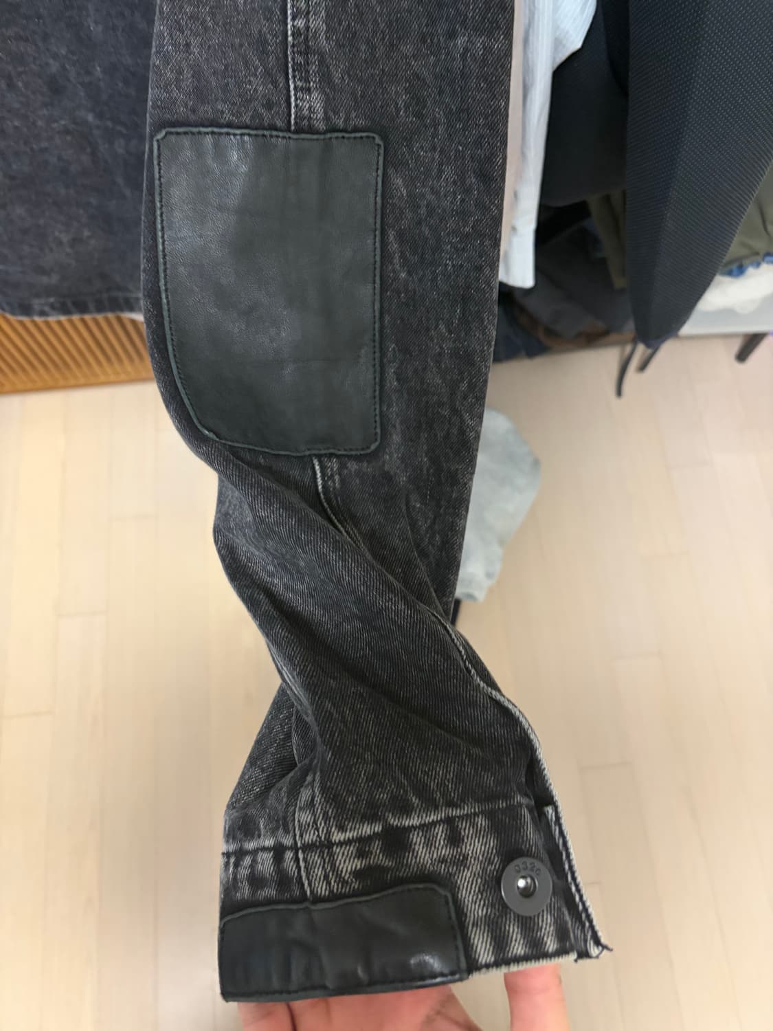 032C 블랙 데님 자켓(48) 상품이미지3