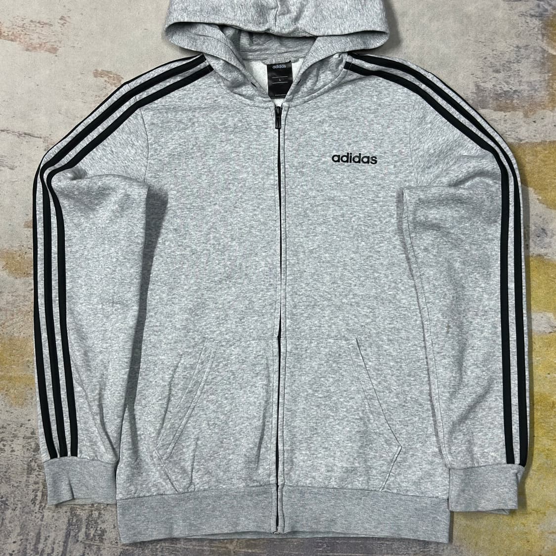 아디다스 삼선 회색 대장급 후드집업 L 상품이미지1