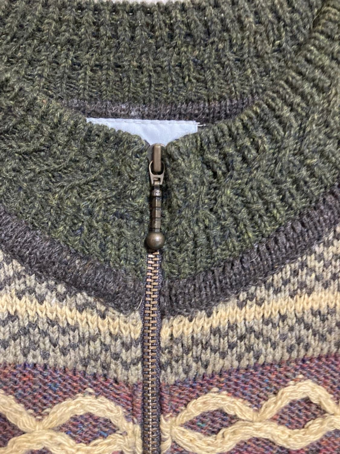 대장급)빈티지 스노위피크 빈티지 울 니트 쑥색snowy peak 상품이미지7