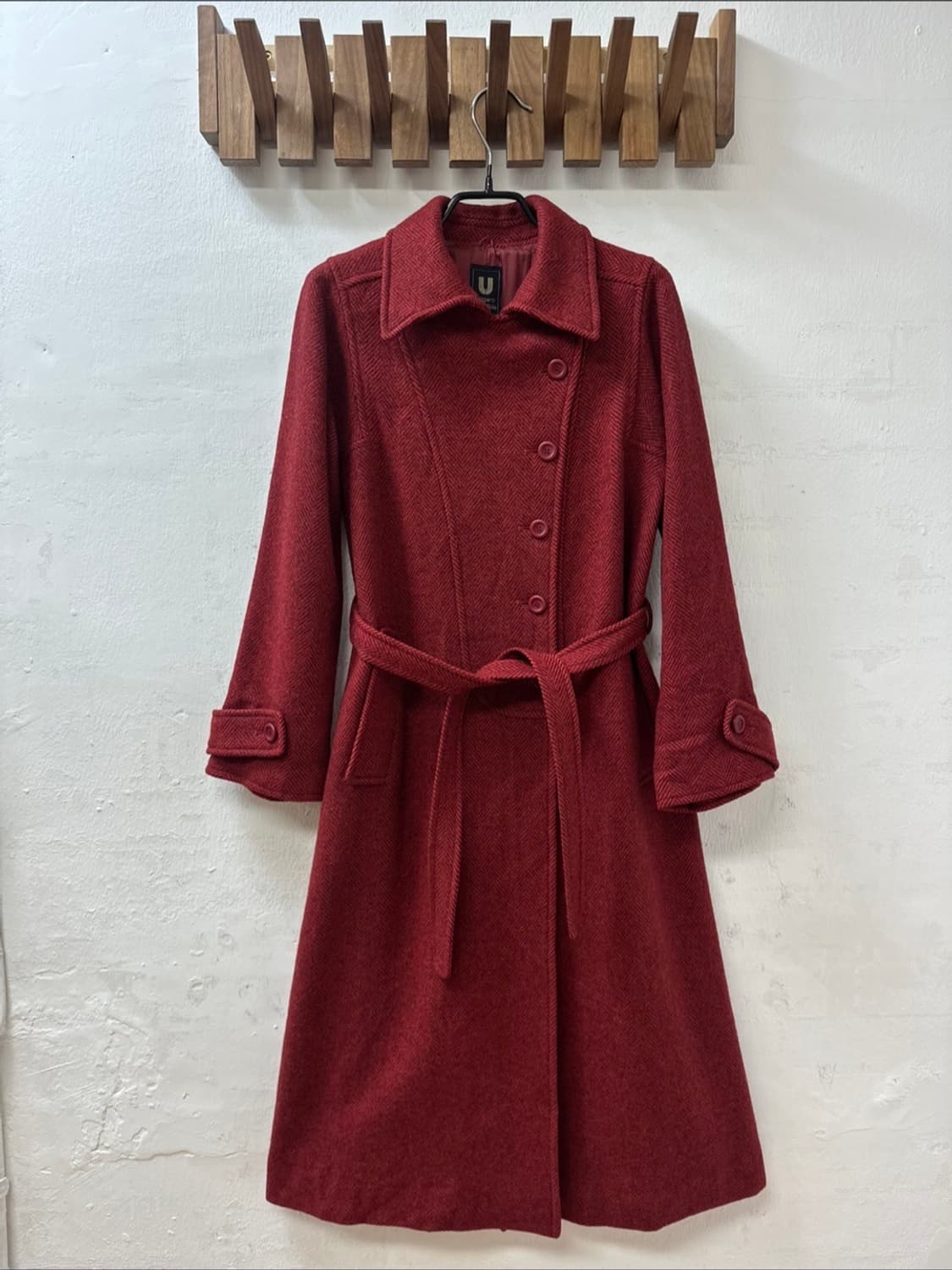 Ungaro Parallèle Paris 웅가로 버튼 벨티드 울 롱 코트 상품이미지1