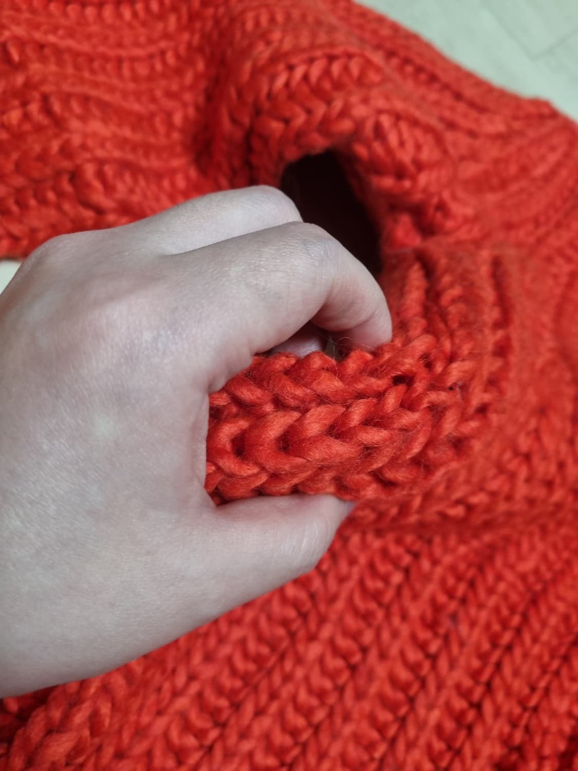 듀드나인 와플 벌키 니트 L 상품이미지4