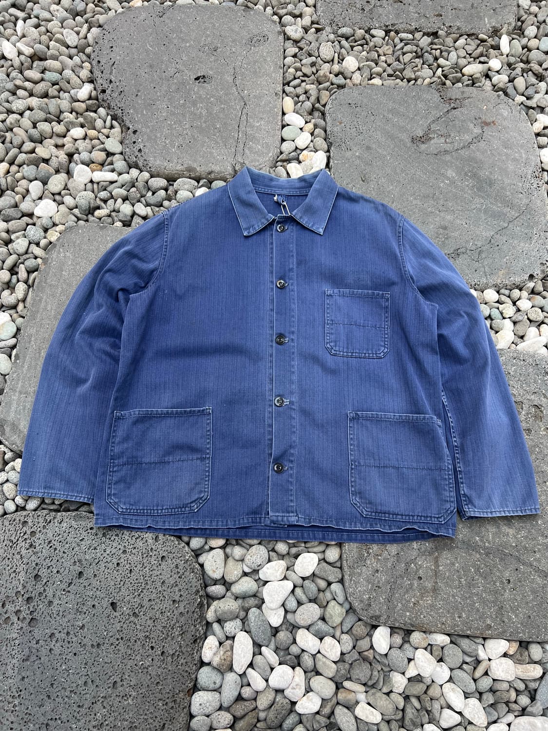 FADED BLUE OLD VINTAGE HBT 헤링본트윌 프렌치워크자켓 상품이미지1