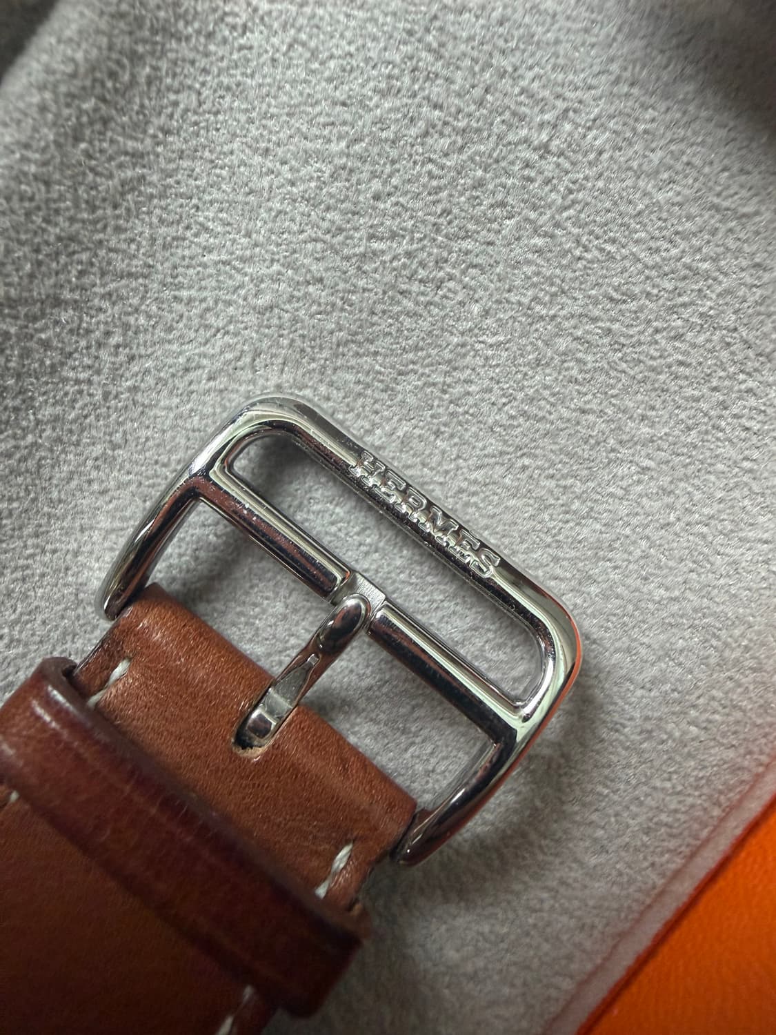 (미사용) 애플워치 에르메스 에뚜쁘 스위프트 가죽 스트랩 45mm  상품이미지5