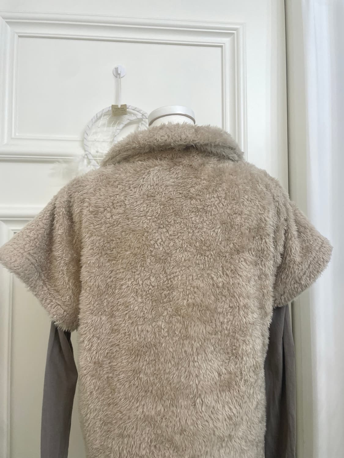 beige cat point warm fur mori vest&khaki 상품이미지4
