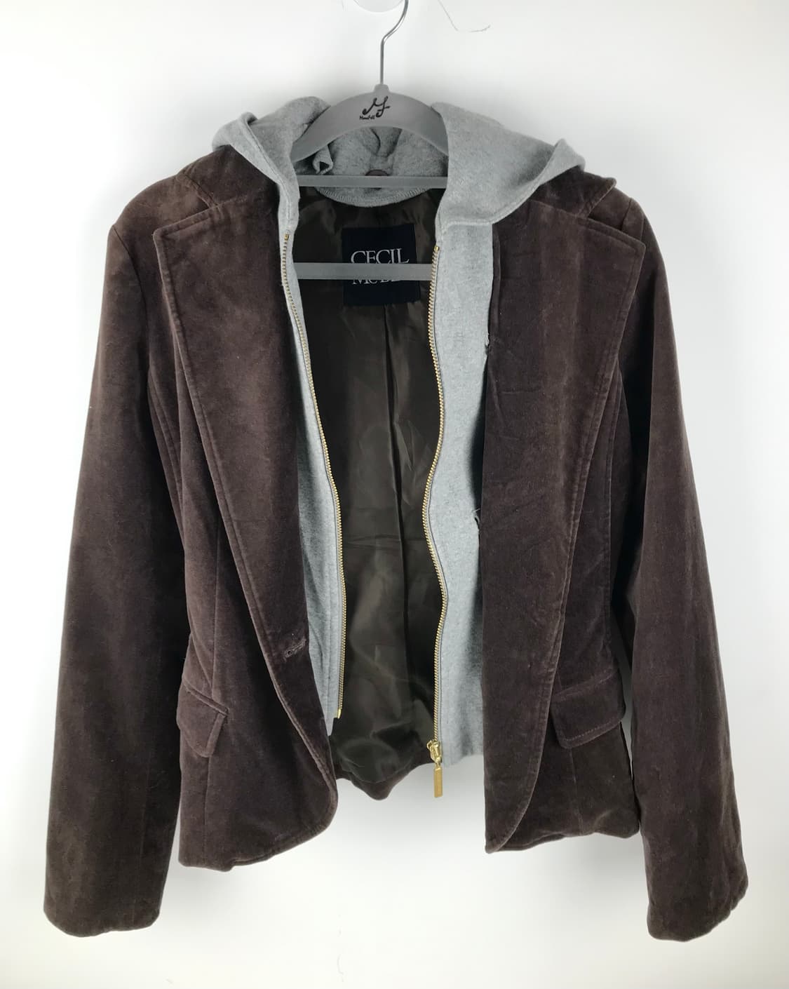 세실맥비 스웨이드 후드 자켓 브라운 라떼갸루 페어리룩 보헤미안히피룩 상품이미지2