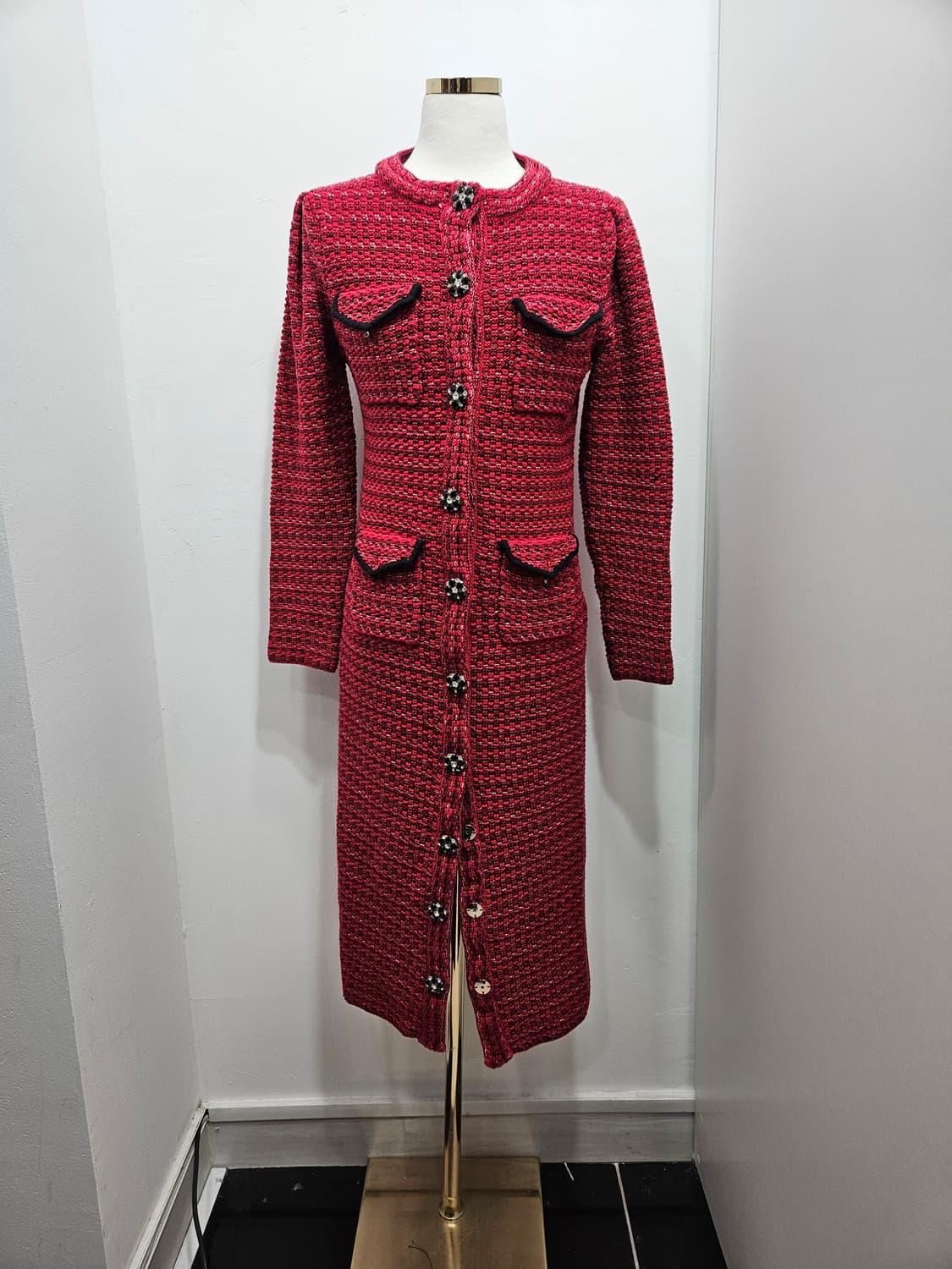 셀프포트레이트(self-portrait) 트위드 롱원피스 가디건S 상품이미지2