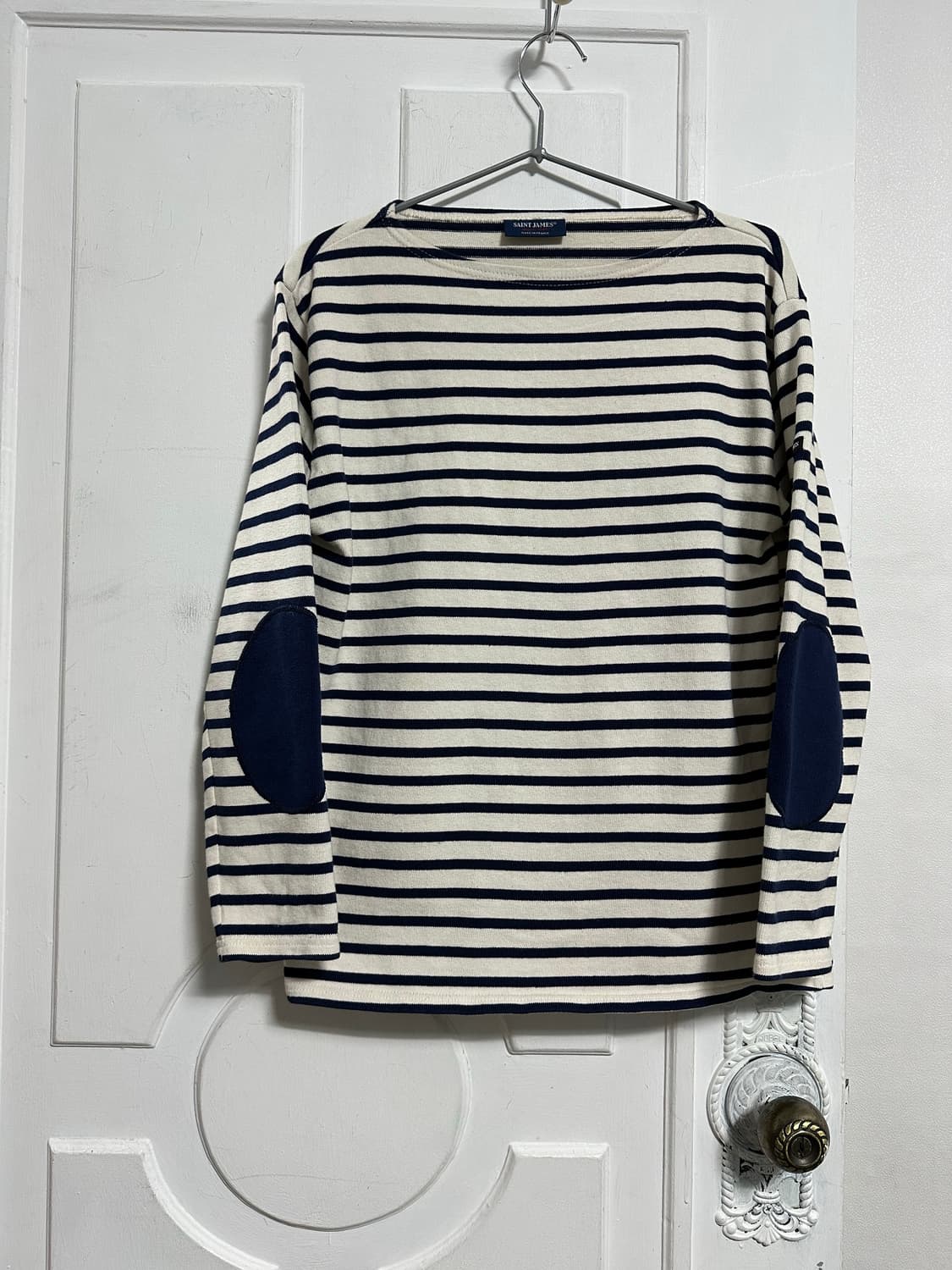 세인트제임스 길도 엘보패치 스트라이프 롱슬리브티 상품이미지1