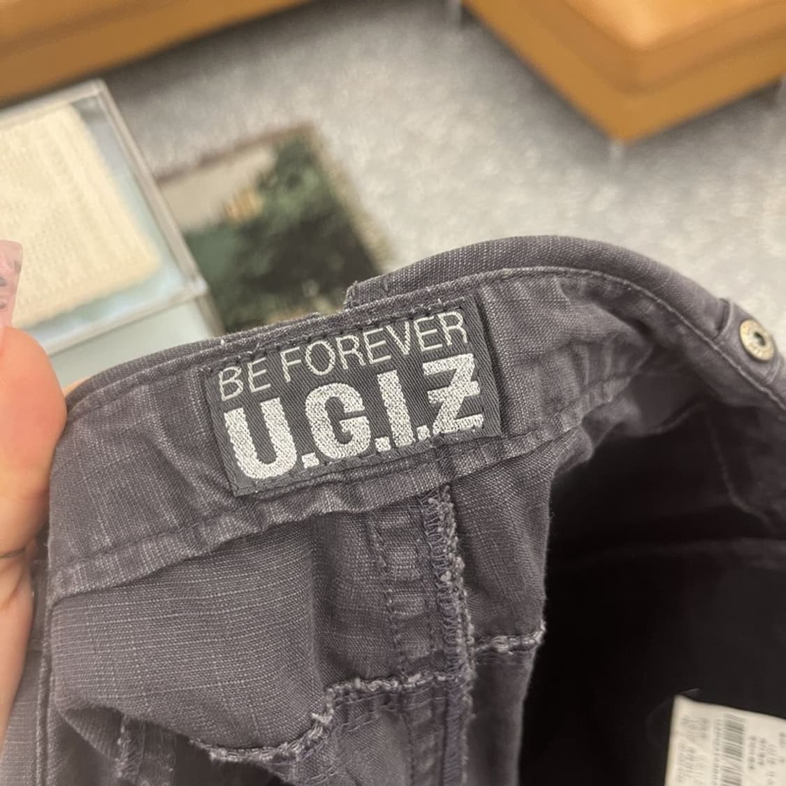 UGIZ 빈티지 스트릿 캐주얼 스트랩 트러커 반바지 26인치 C12138 상품이미지5