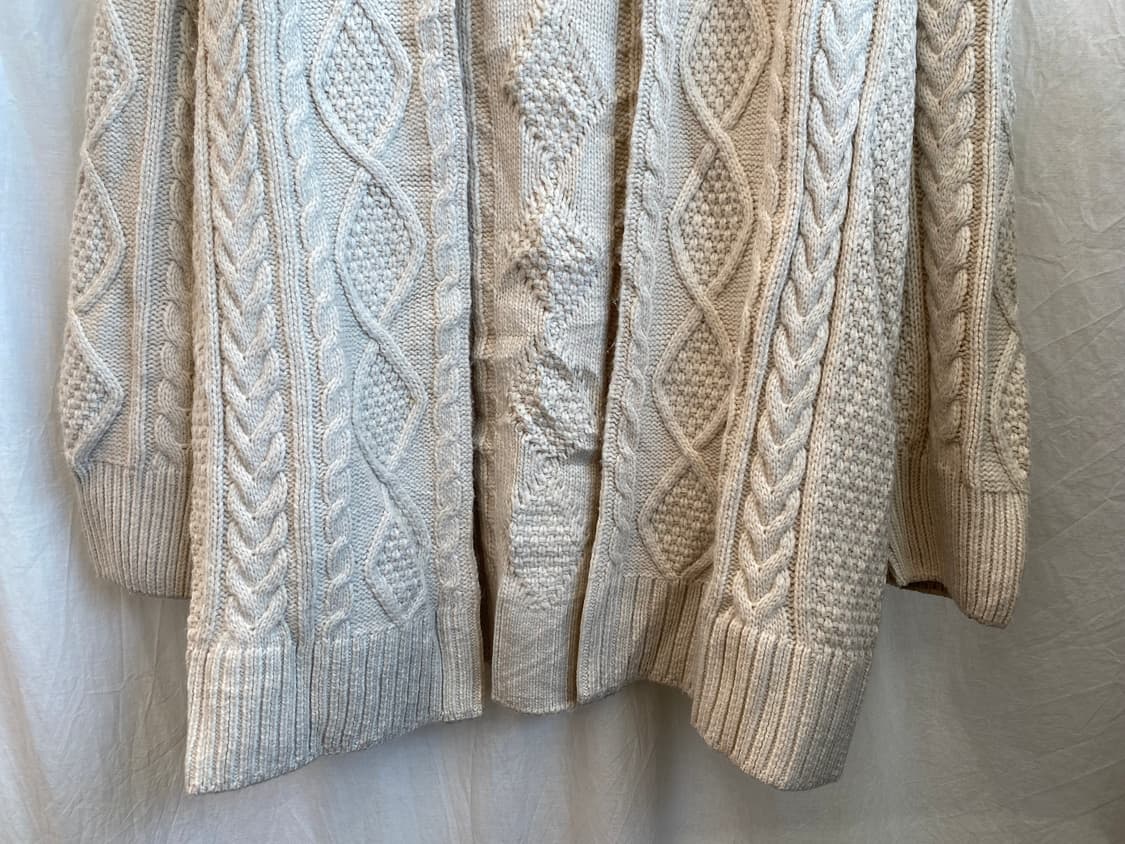 GU 화이트 니트 오픈가디건(XL) 상품이미지5