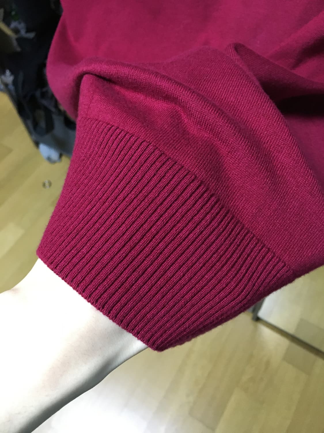 마르지엘라 엘보우 패치 버건디 니트 상품이미지6