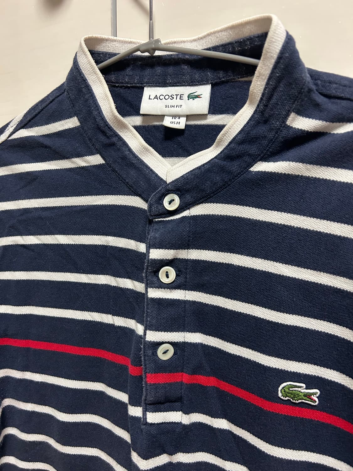 라코스테 스트라이프 카라티 슬림핏 M 상품이미지3