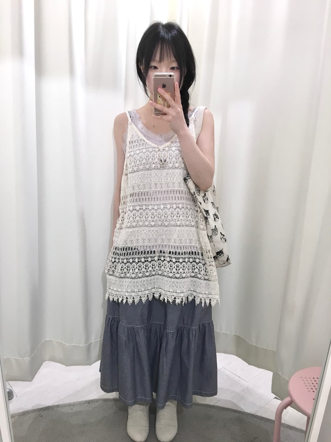 hippie crochet sleeveless 상품이미지2