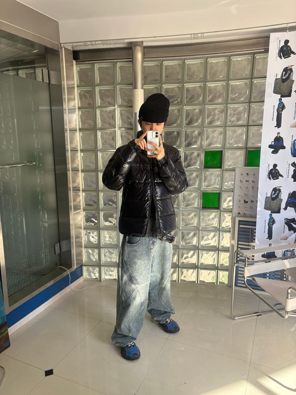 SHINY STAND UP COLLAR DOWN JACKET 상품이미지2