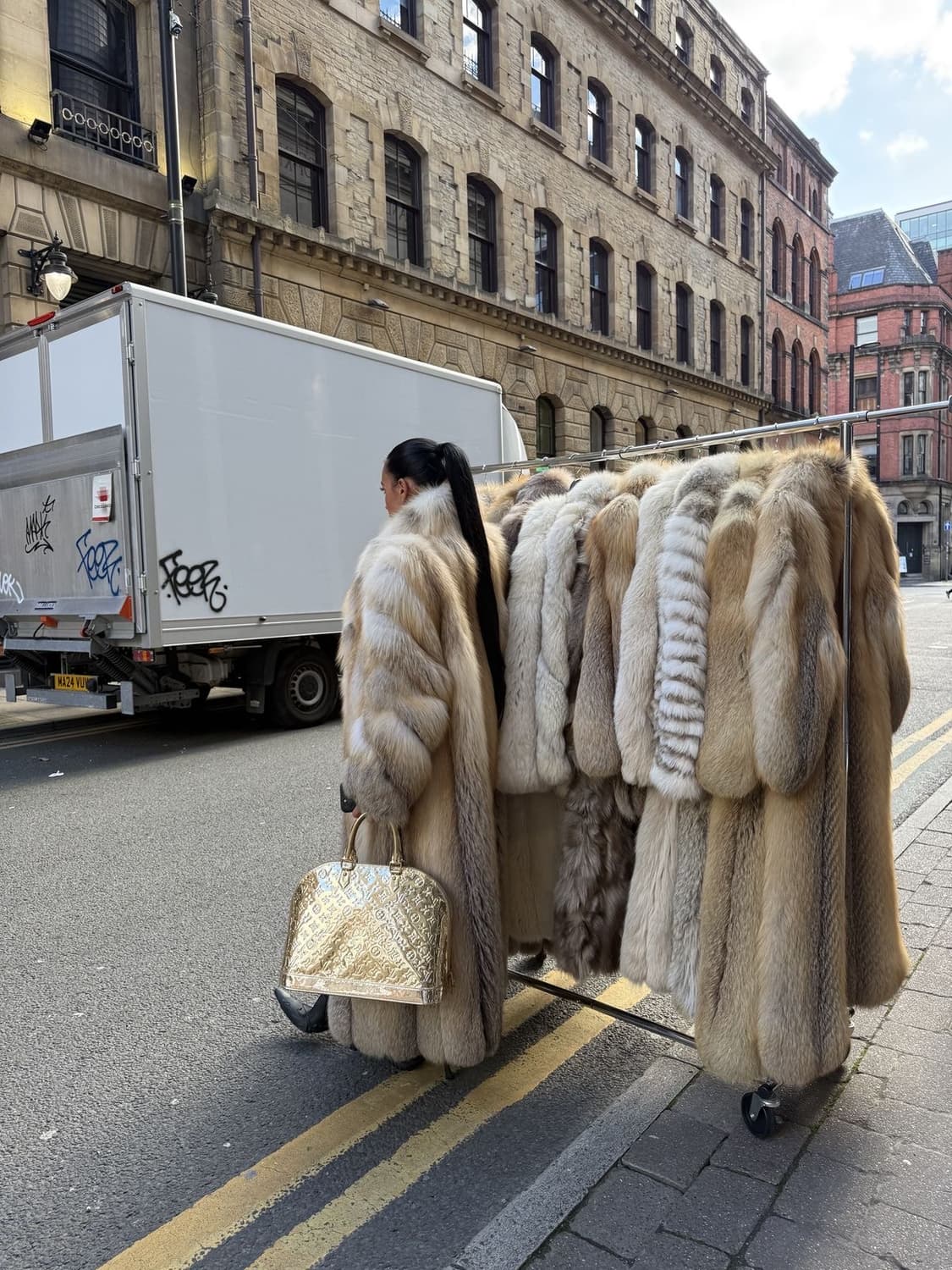 리얼 폭스퍼 주문제작 롱코트  상품이미지6