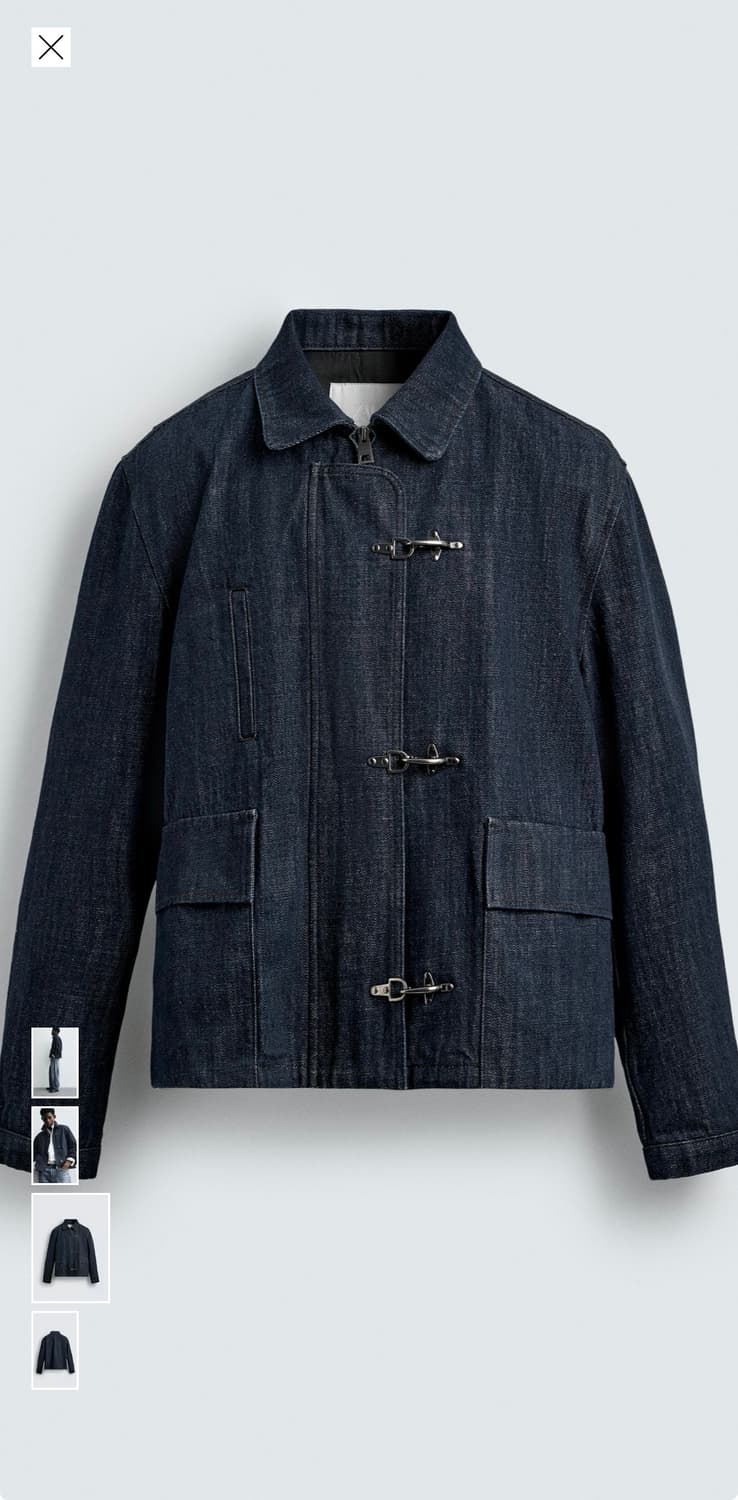 자라 Zara 토글 데님 자켓 M size 새상품 4470/341/40 상품이미지1