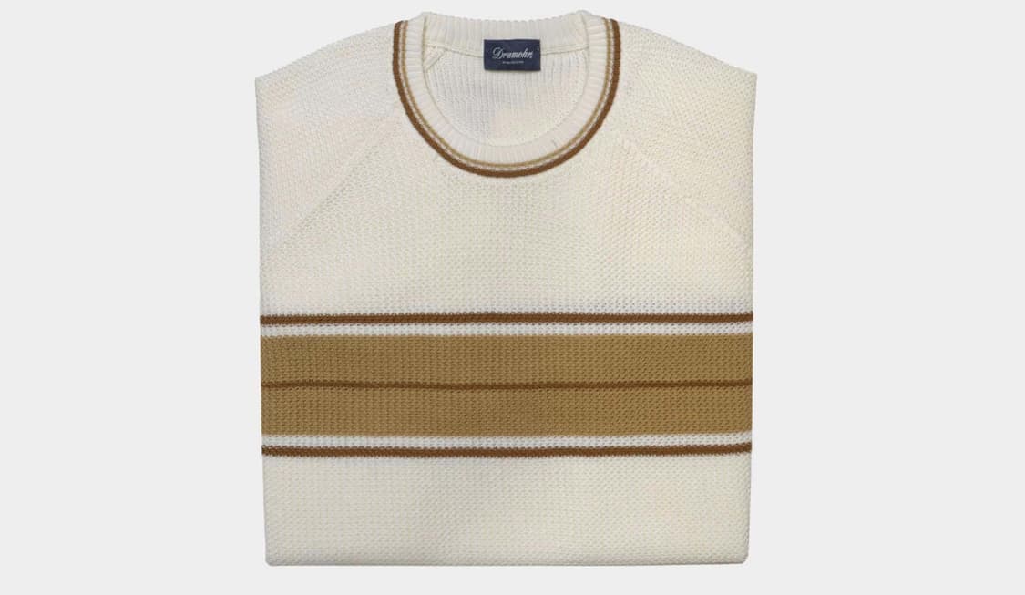 [50] 드루모어 스트라이프 스웨터 화이트 베이지 상품이미지9