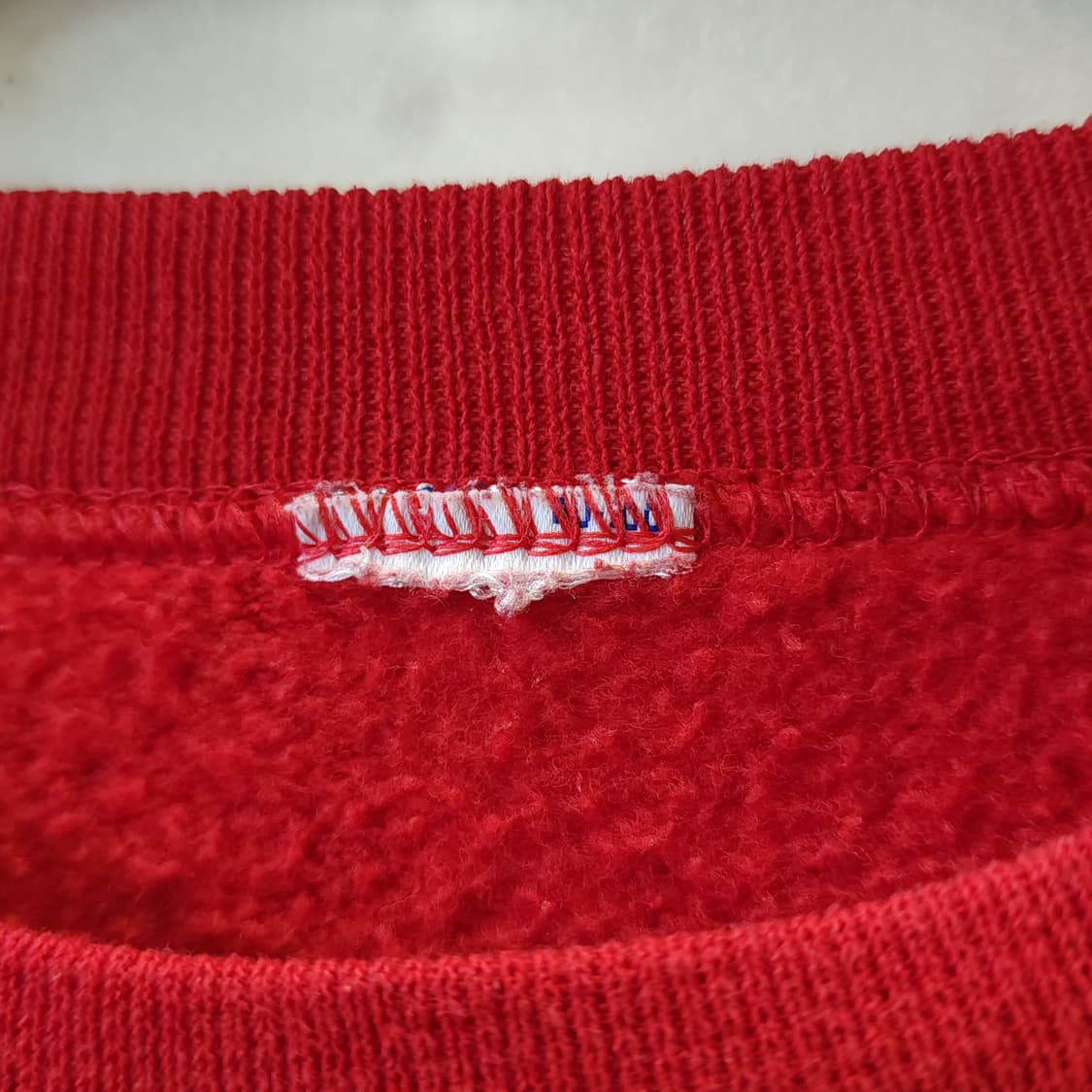 90s 빈티지 러셀 스웻셔츠 러셀 블랭크 레드 플레인 스웻셔츠 xl 상품이미지4