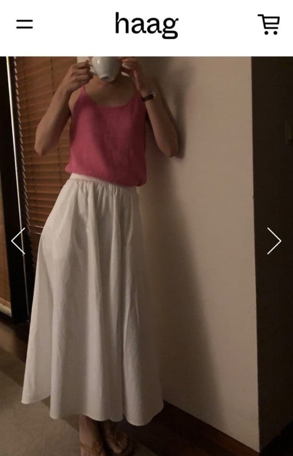 Haag paper skirt 헤이그 페이퍼 스커트 white/s 상품이미지2