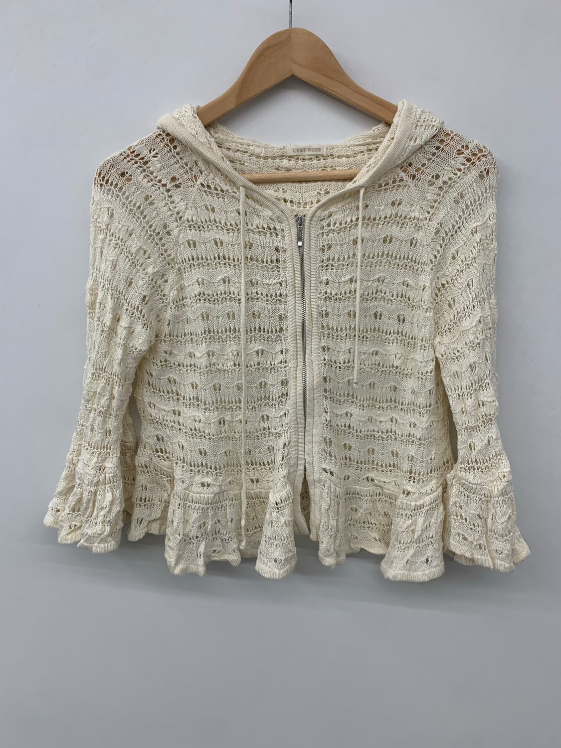 Lest rose 레이스 펀칭 후드집업 상품이미지4