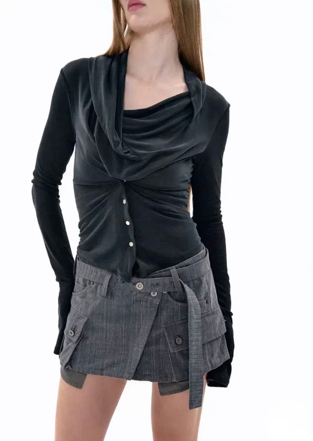 2000아카이브 드레이프 티셔츠 상품이미지4