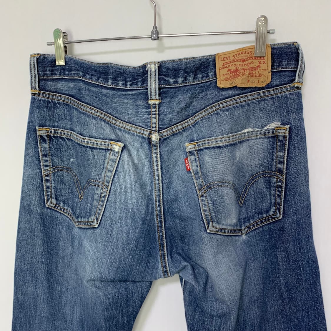 리바이스 501 데님팬츠 데미지 워싱진 청바지 32인치 00s 상품이미지6