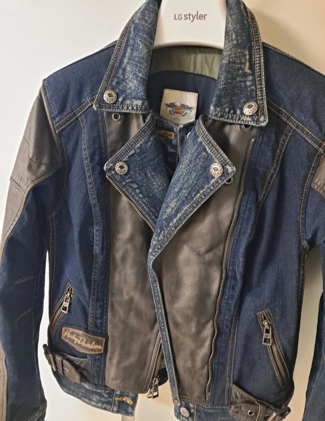 할리 데이비슨 HARLEY DAVIDSON 데님 레더자켓 상품이미지5