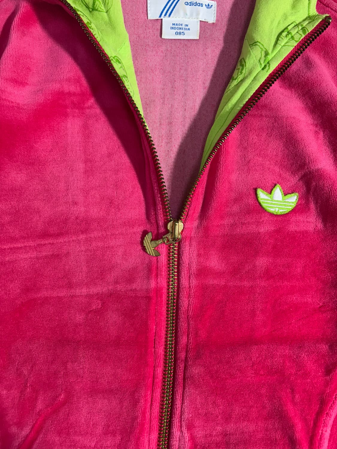 아디다스 핫핑크 벨벳 딱붙핏 트랙탑  상품이미지7