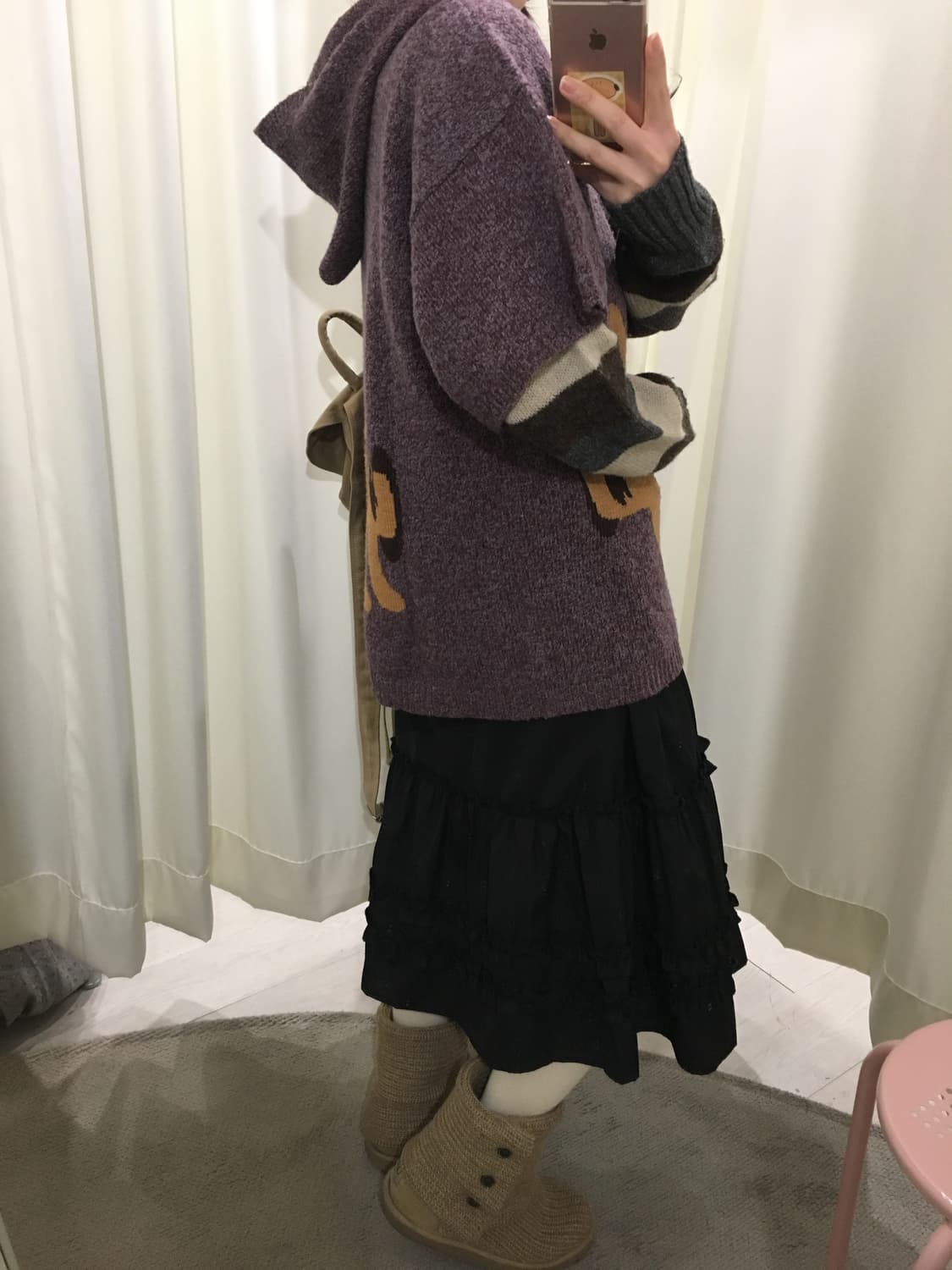 네코 타로 후드 니트 상품이미지4