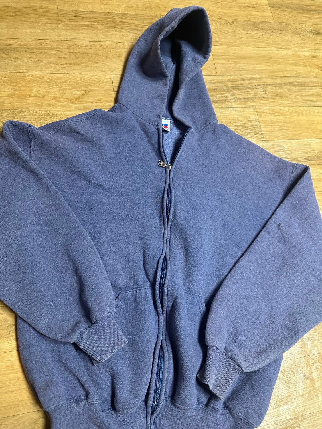 90s 미제 러셀 퍼플 후드집업 XL 상품이미지1