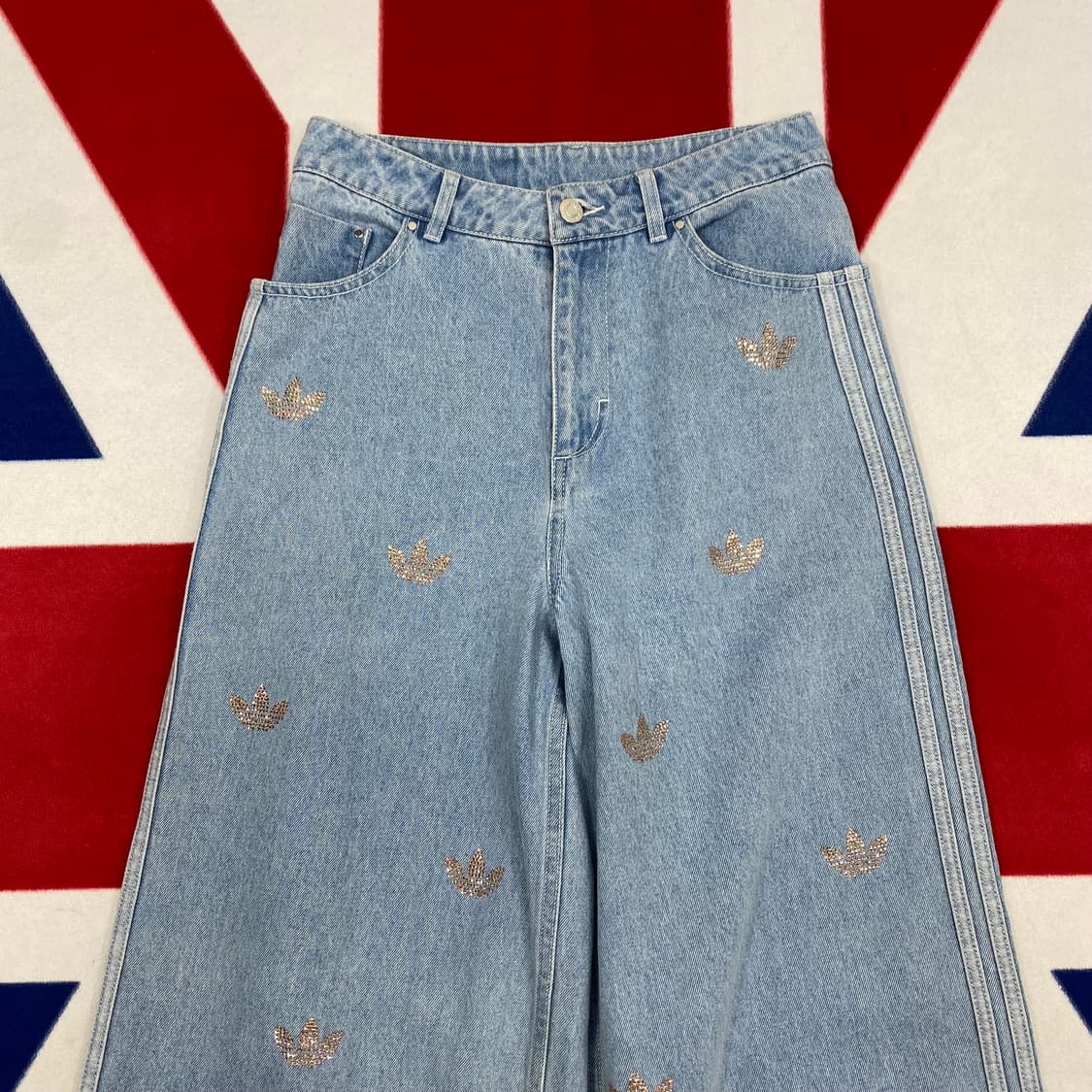 아디다스 데님 라인스톤팬츠 여성 M 상품이미지2