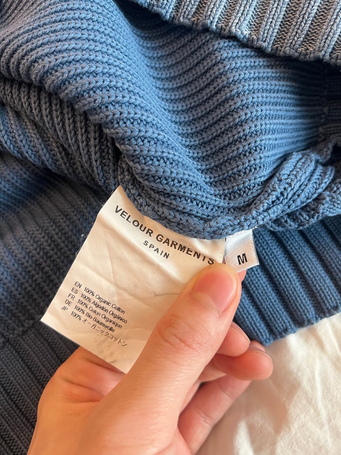 velour garments 페이디드 스카이 블루 니트 M 초판 상품이미지5