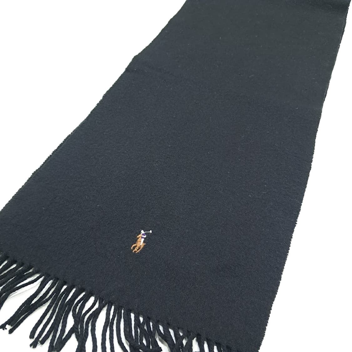 MX264 폴로 랄프로렌 블랙 램스울 목도리 머플러 상품이미지2