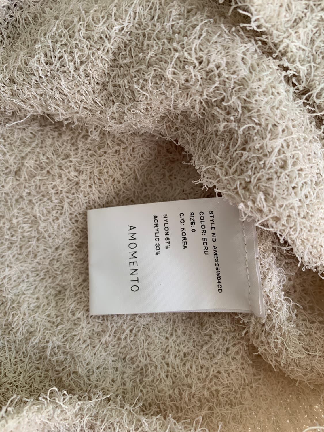 아모멘토 fancy ballon cardigan ecru 상품이미지3