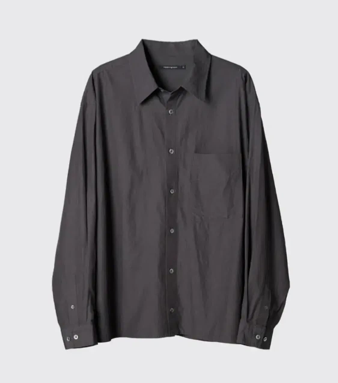 해칭룸 크롭 셔츠 차콜 상품이미지1